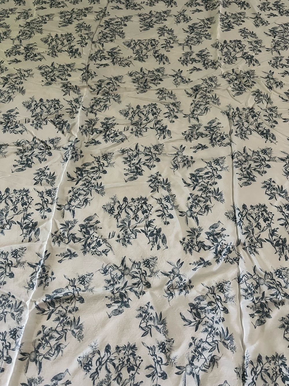 54” x 78” rayon heron toile curtain panel window shower stall